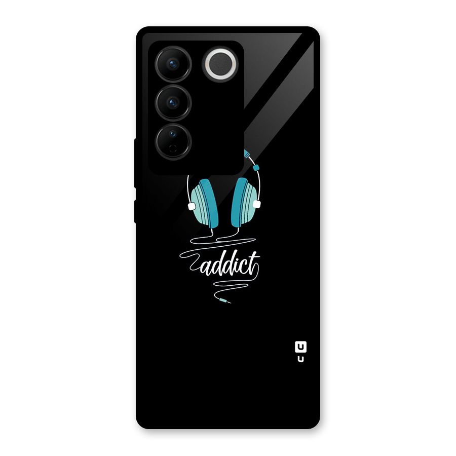 Music Addict Glass Back Case for Vivo V27 Pro