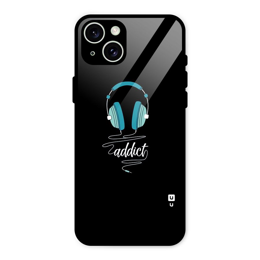 Music Addict Glass Back Case for iPhone 15 Plus