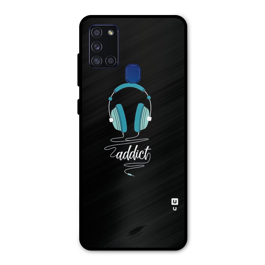 Music Addict Metal Back Case for Galaxy A21s