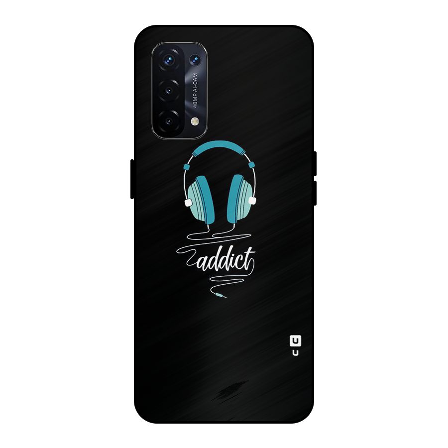 Music Addict Metal Back Case for Oppo A74 5G