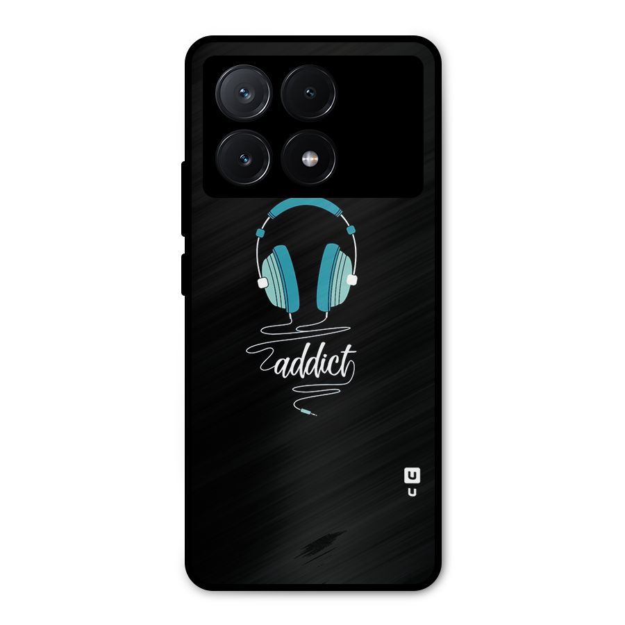 Music Addict Metal Back Case for Poco X6 Pro