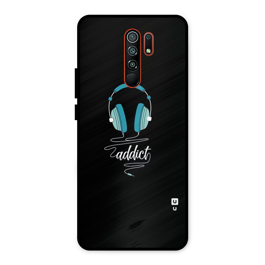 Music Addict Metal Back Case for Redmi 9 Prime