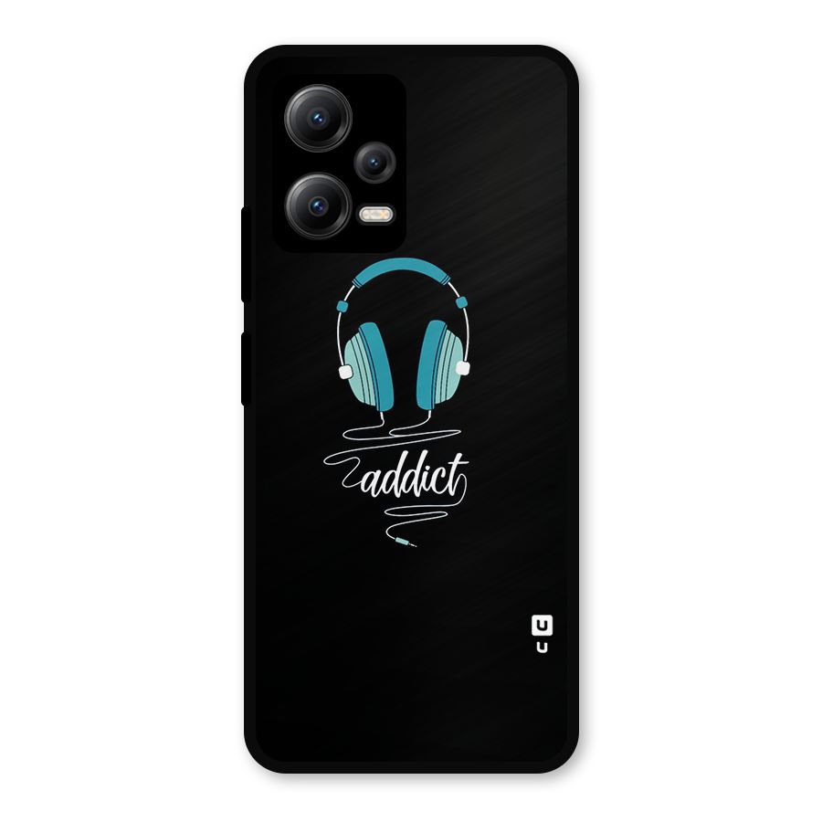 Music Addict Metal Back Case for Redmi Note 12 5G