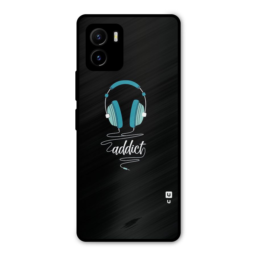 Music Addict Metal Back Case for Vivo Y15s