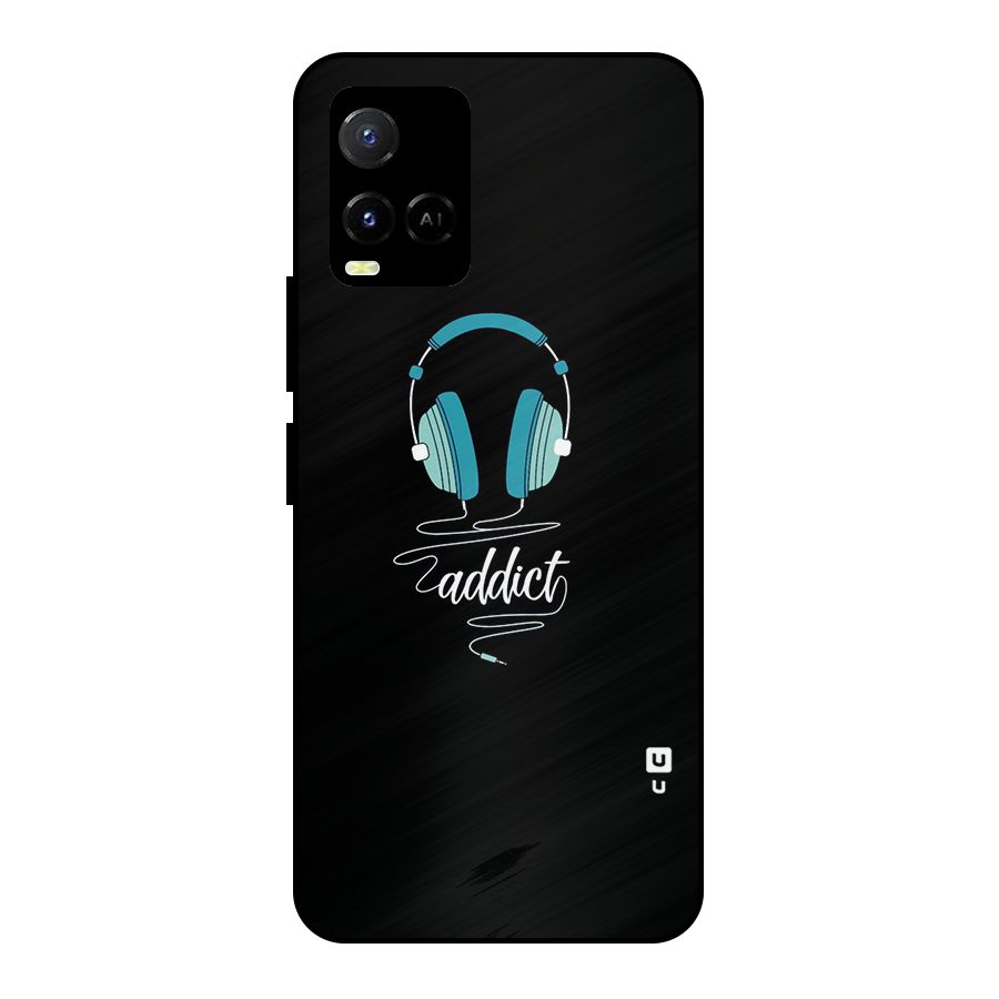 Music Addict Metal Back Case for Vivo Y21A