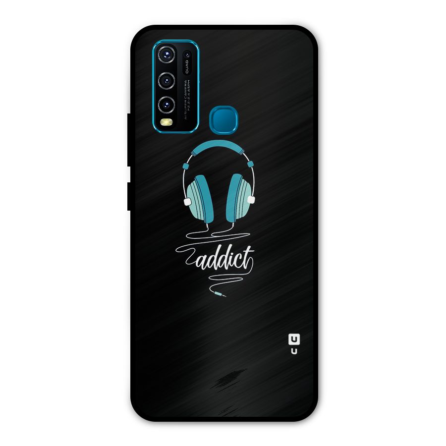 Music Addict Metal Back Case for Vivo Y30