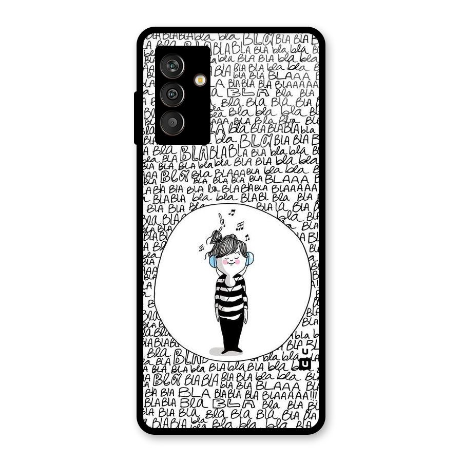 Music And Bla Bla Glass Back Case for Galaxy M13