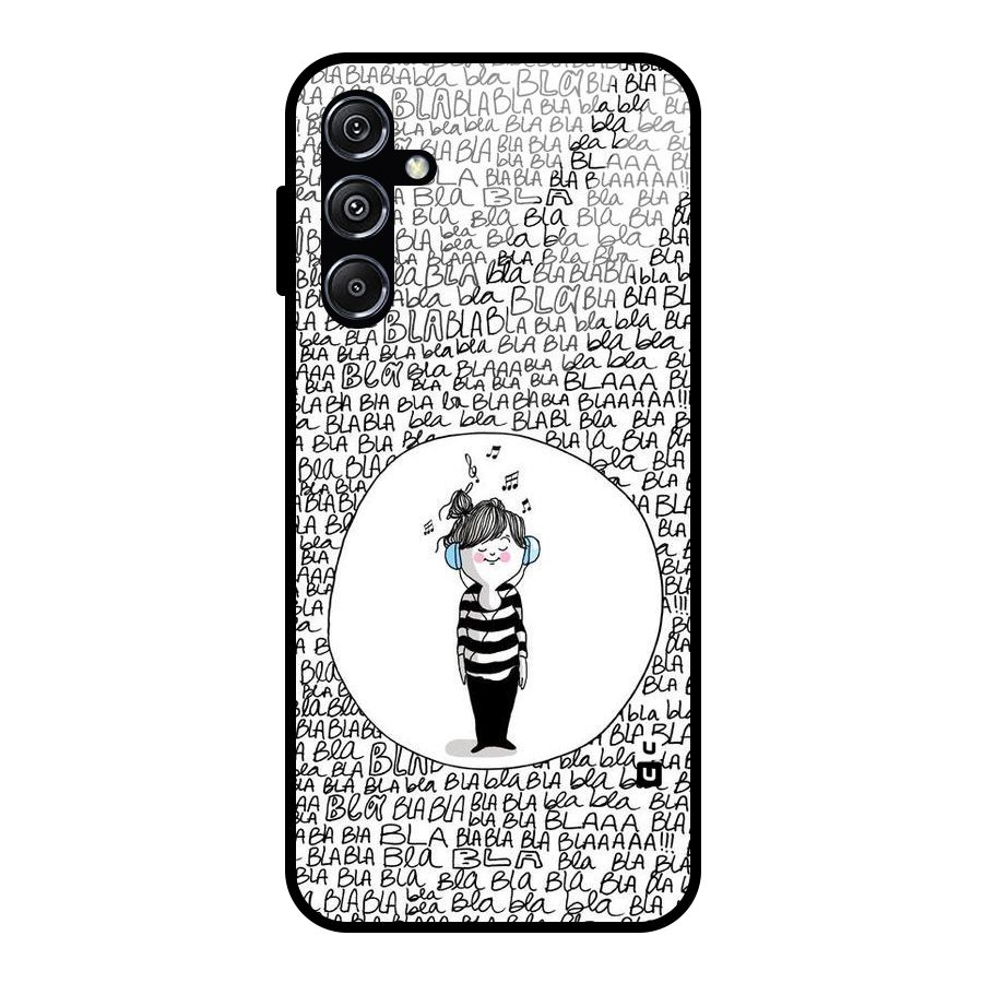 Music And Bla Bla Glass Back Case for Galaxy M34 5G