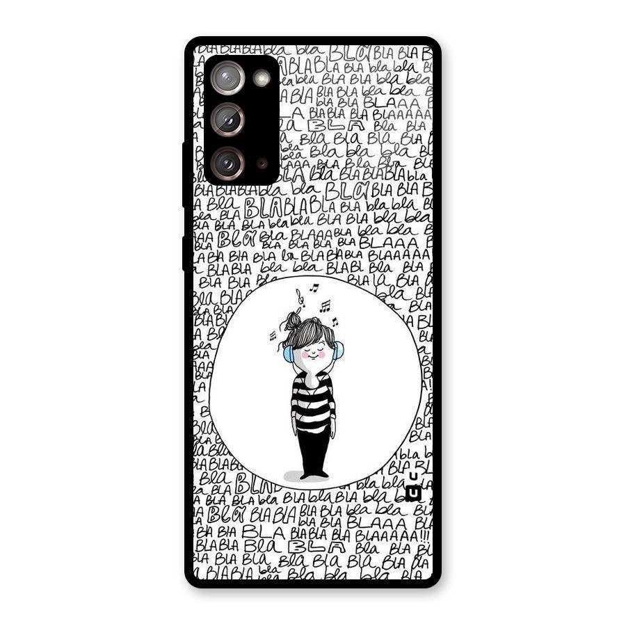 Music And Bla Bla Glass Back Case for Galaxy Note 20