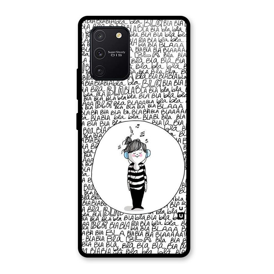Music And Bla Bla Glass Back Case for Galaxy S10 Lite