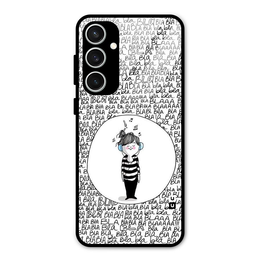 Music And Bla Bla Glass Back Case for Galaxy S23 FE
