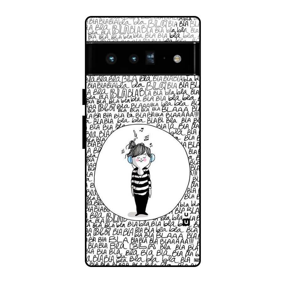 Music And Bla Bla Glass Back Case for Google Pixel 6 Pro