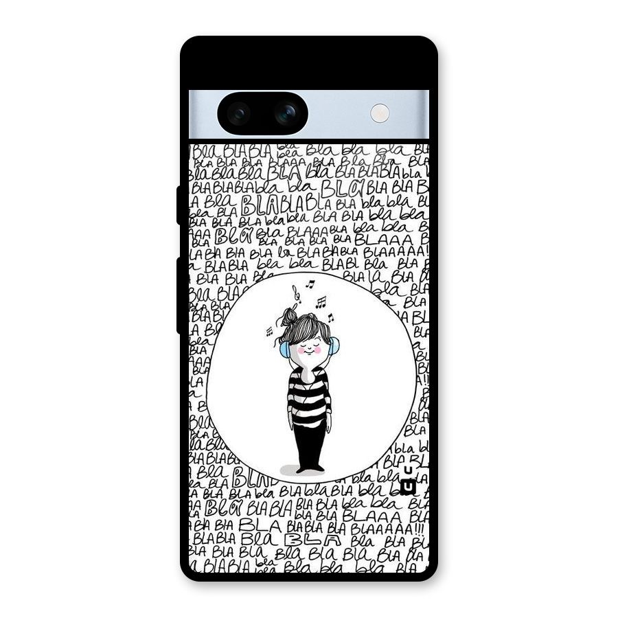 Music And Bla Bla Glass Back Case for Google Pixel 7a