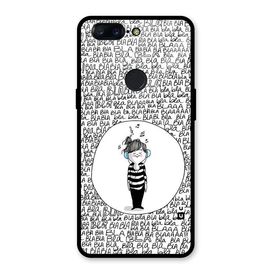 Music And Bla Bla Glass Back Case for OnePlus 5T