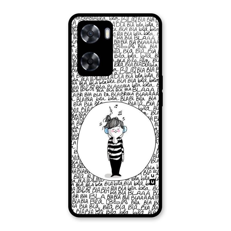Music And Bla Bla Glass Back Case for OnePlus Nord N20 SE