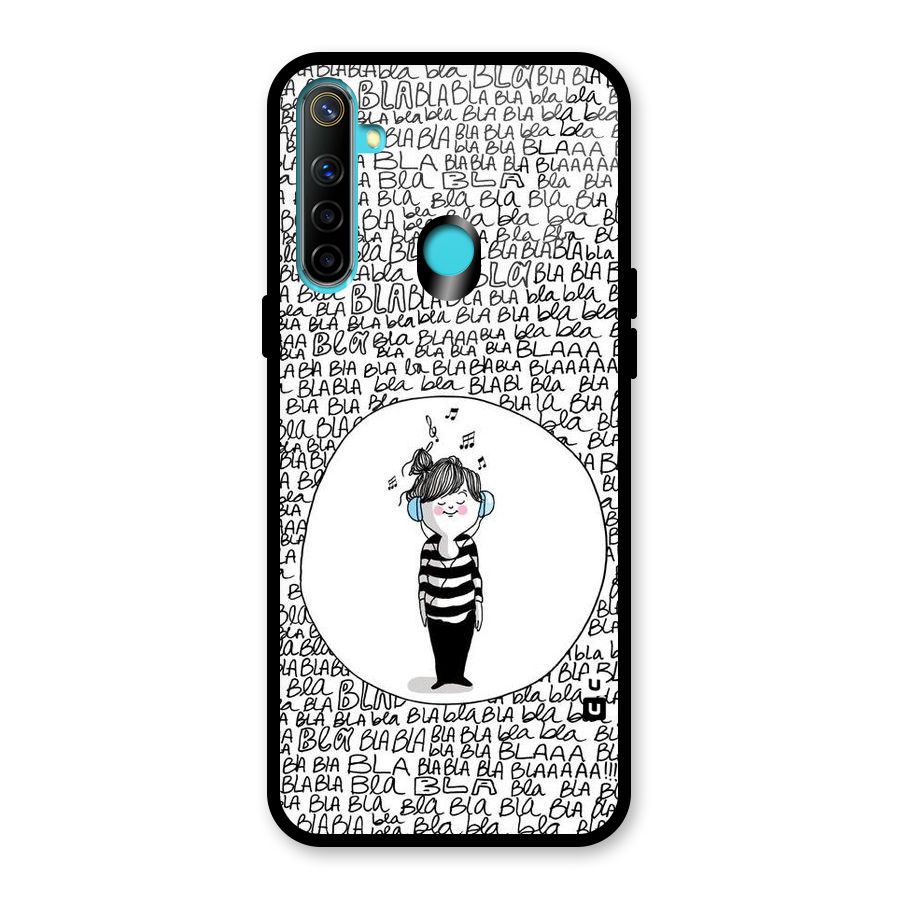 Music And Bla Bla Glass Back Case for Realme 5i