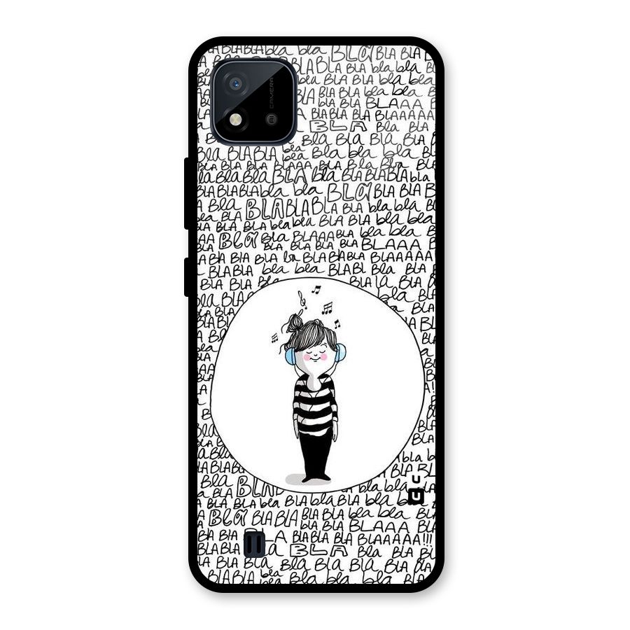 Music And Bla Bla Glass Back Case for Realme C11 2021