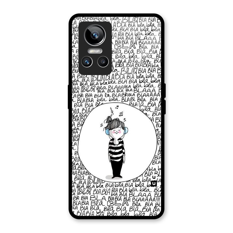Music And Bla Bla Glass Back Case for Realme GT Neo 3
