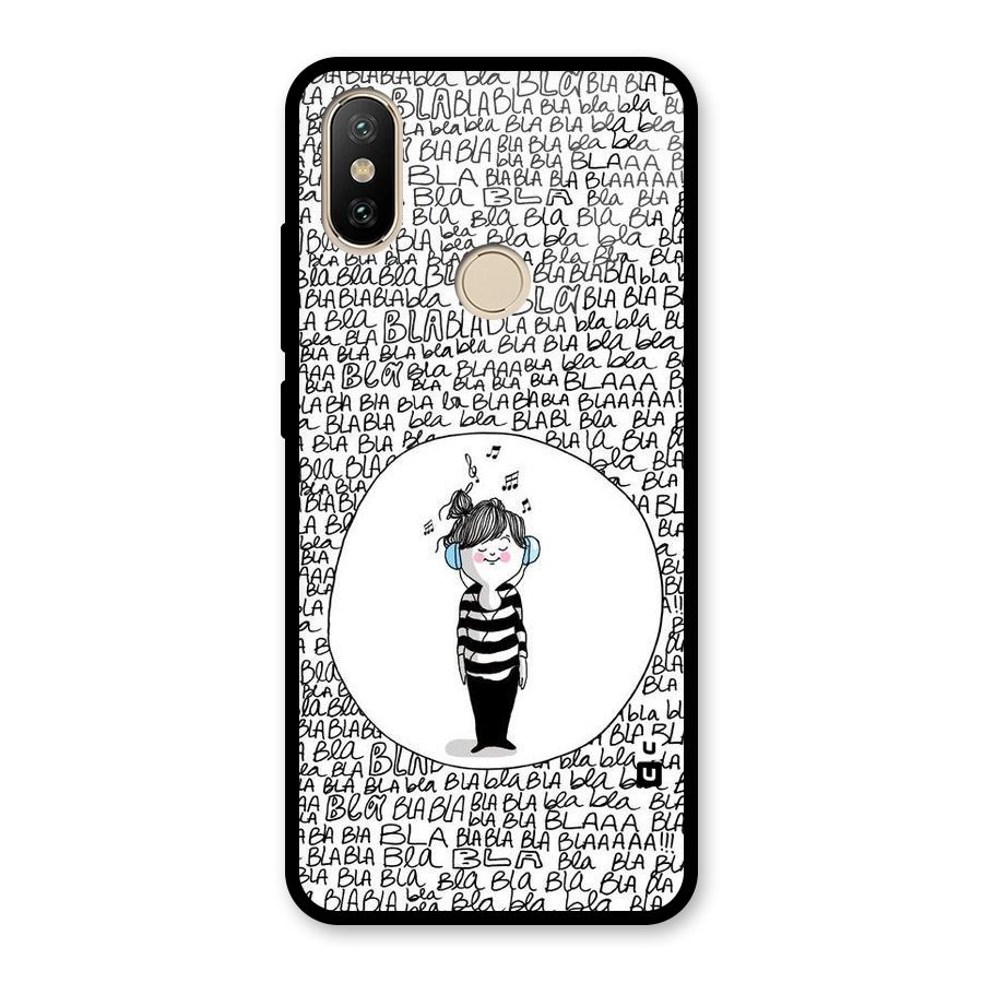 Music And Bla Bla Glass Back Case for Redmi A2
