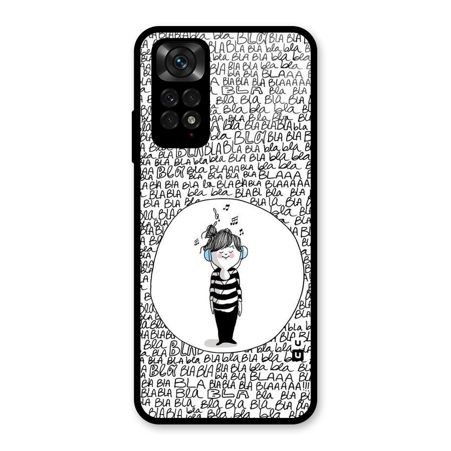 Music And Bla Bla Glass Back Case for Redmi Note 11S