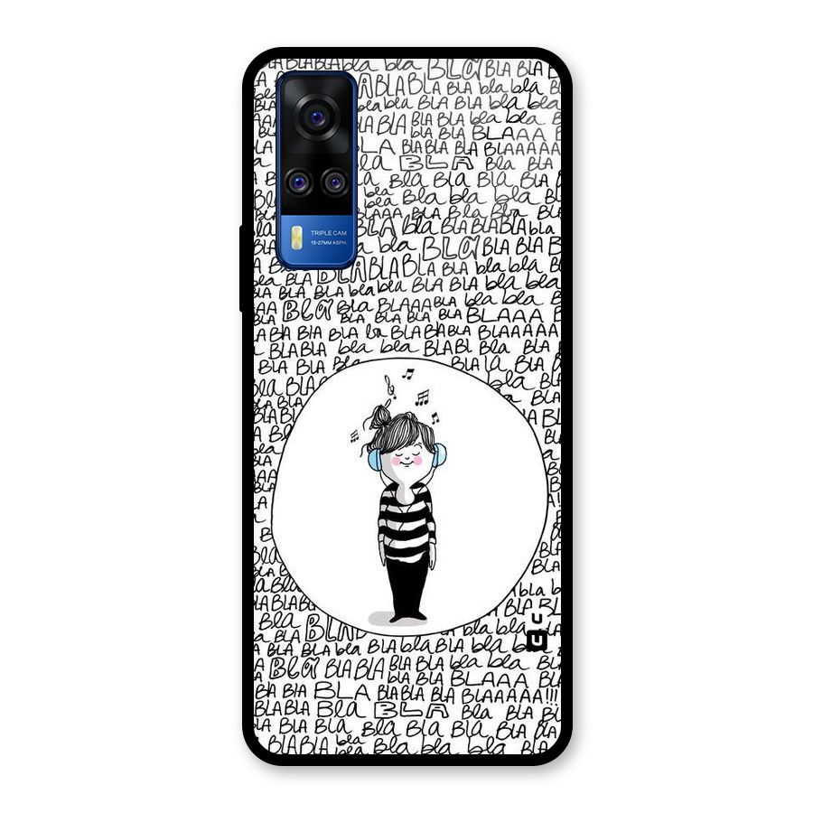 Music And Bla Bla Glass Back Case for Vivo Y31
