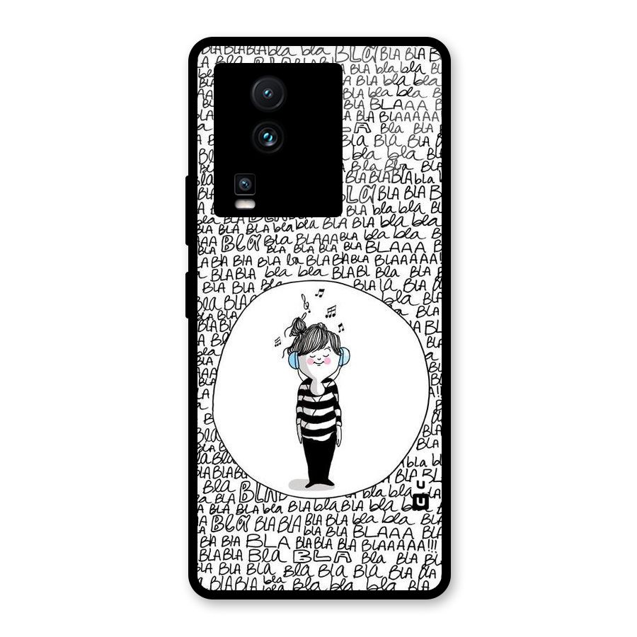 Music And Bla Bla Glass Back Case for Vivo iQOO Neo 7