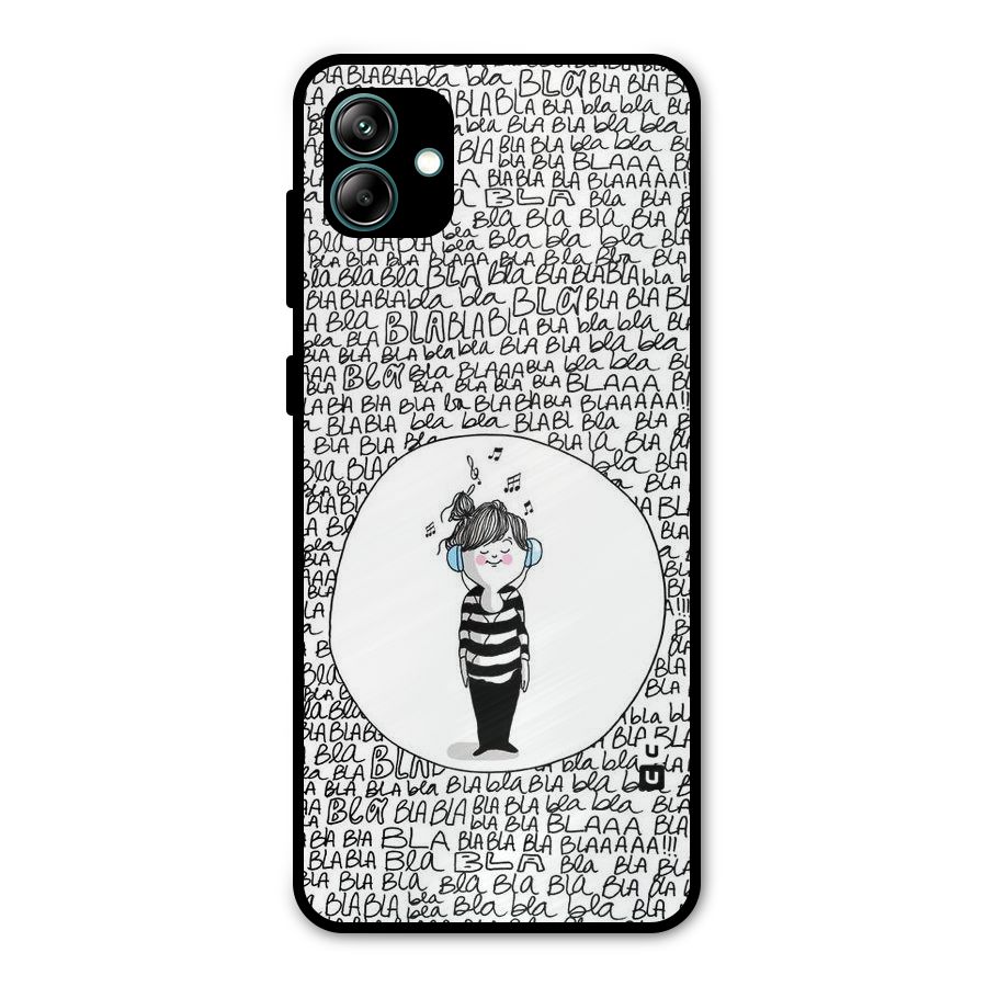 Music And Bla Bla Metal Back Case for Galaxy A04