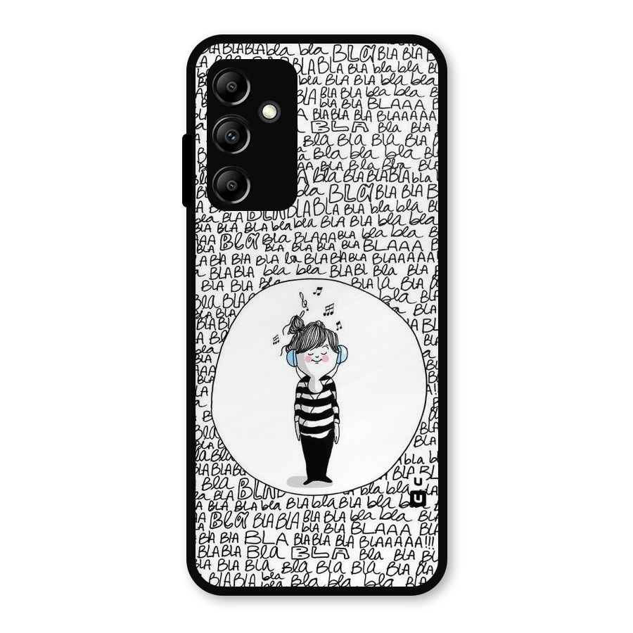 Music And Bla Bla Metal Back Case for Galaxy A14 5G