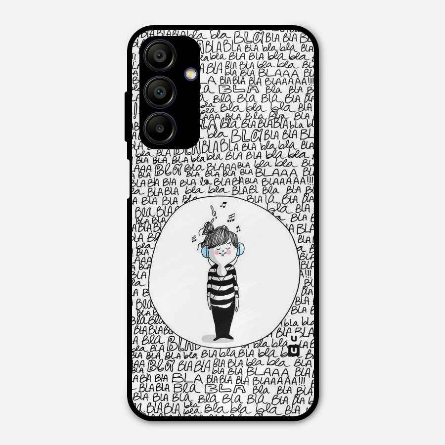 Music And Bla Bla Metal Back Case for Galaxy A15 5G