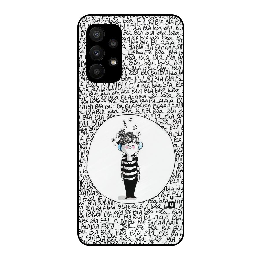 Music And Bla Bla Metal Back Case for Galaxy A23
