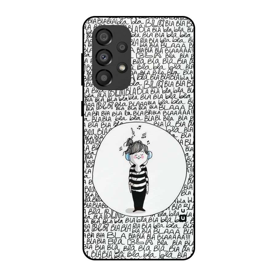 Music And Bla Bla Metal Back Case for Galaxy A33 5G