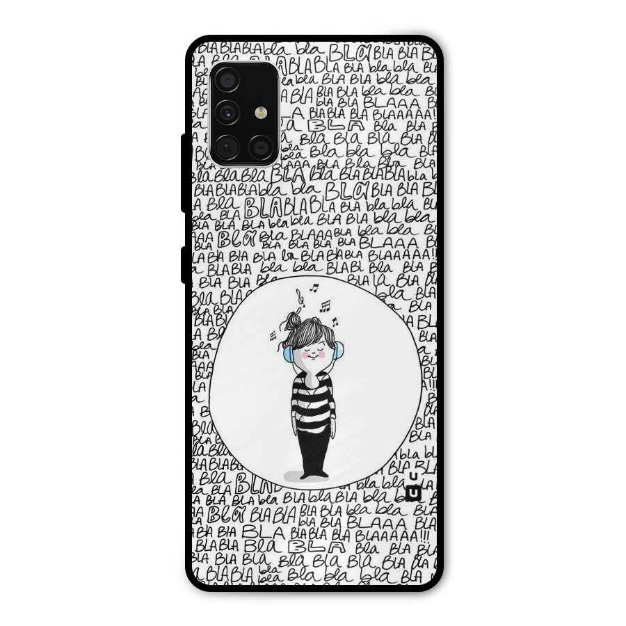 Music And Bla Bla Metal Back Case for Galaxy A51