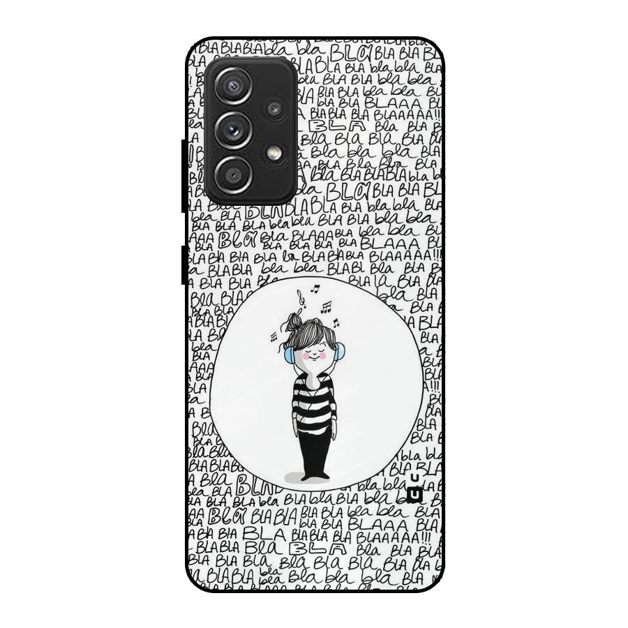 Music And Bla Bla Metal Back Case for Galaxy A52s 5G