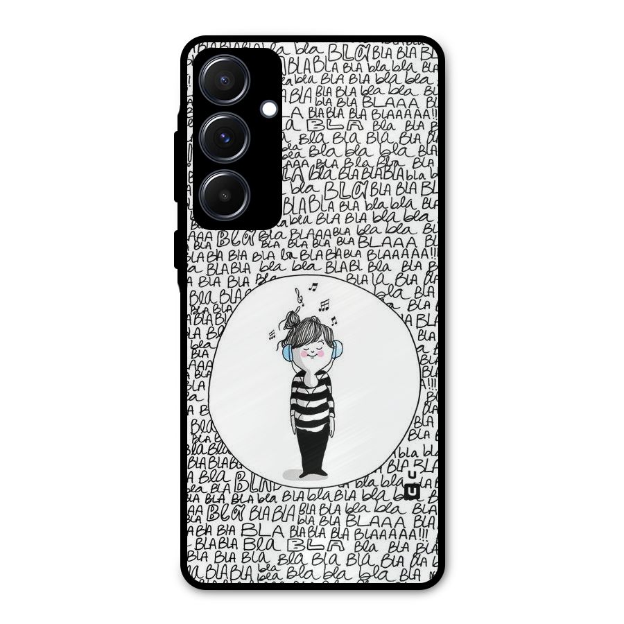 Music And Bla Bla Metal Back Case for Galaxy A55