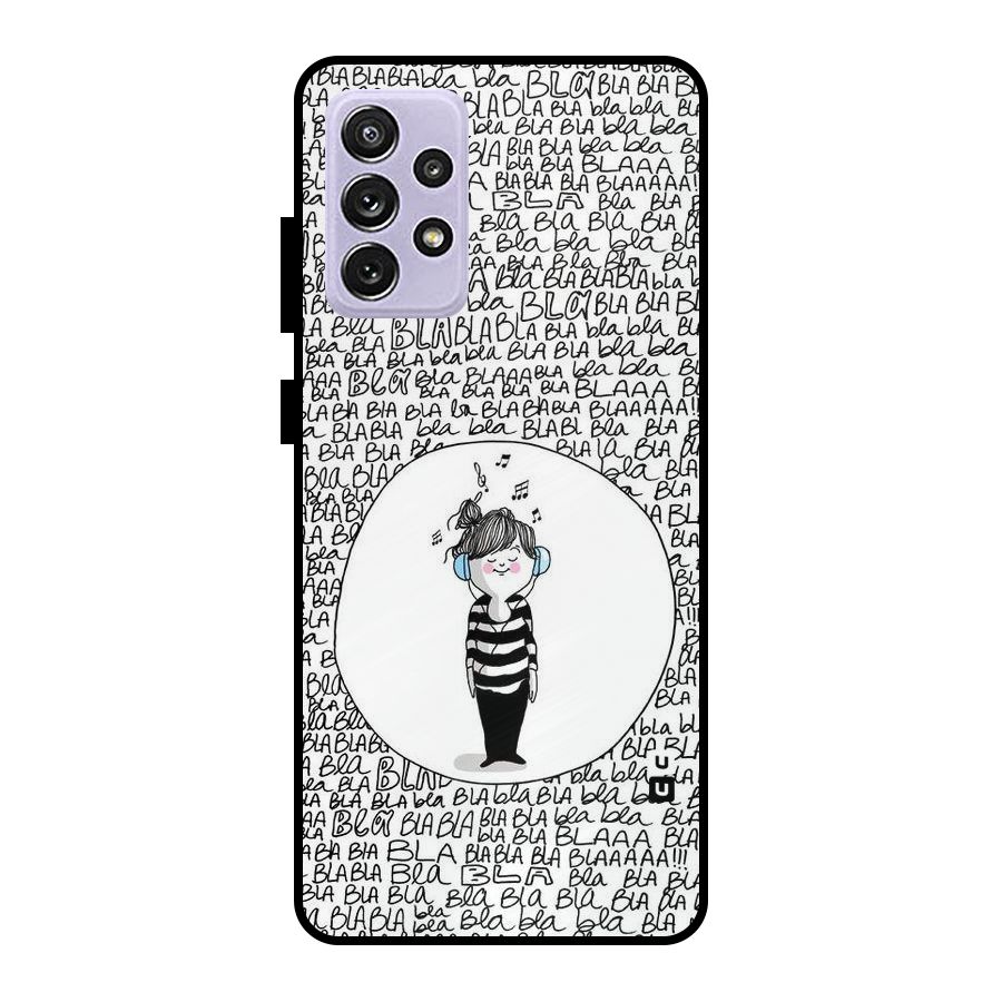 Music And Bla Bla Metal Back Case for Galaxy A72