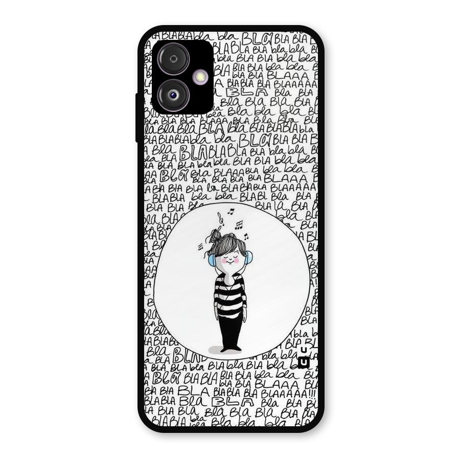 Music And Bla Bla Metal Back Case for Galaxy F14