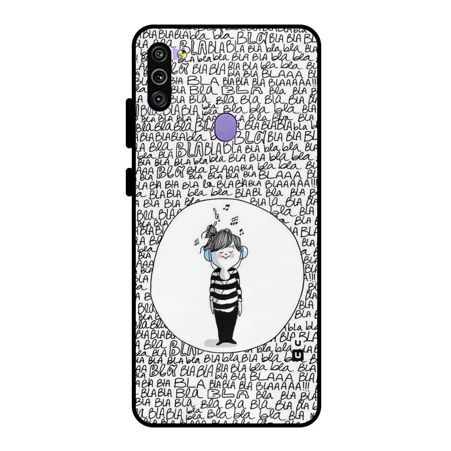 Music And Bla Bla Metal Back Case for Galaxy M11