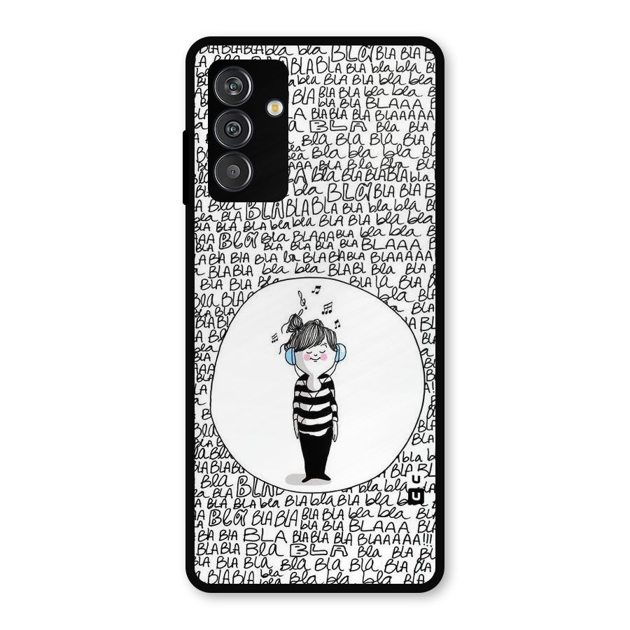Music And Bla Bla Metal Back Case for Galaxy M14 5G