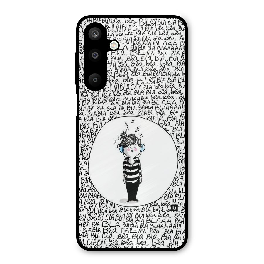 Music And Bla Bla Metal Back Case for Galaxy M16