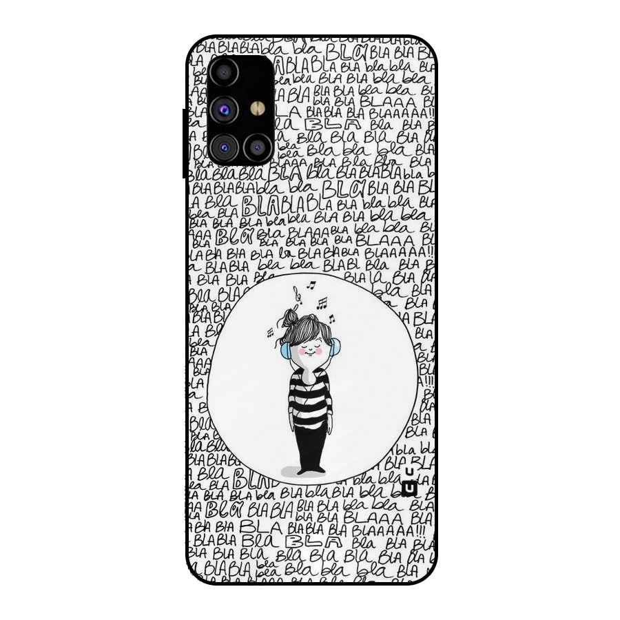 Music And Bla Bla Metal Back Case for Galaxy M31s