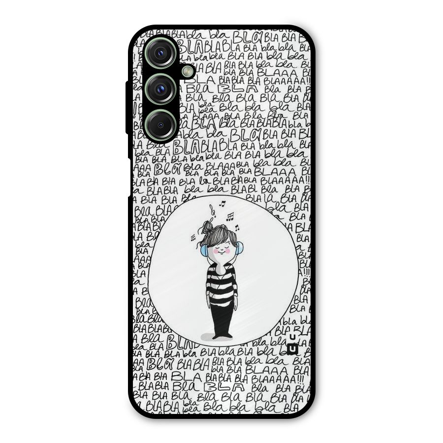 Music And Bla Bla Metal Back Case for Galaxy M34