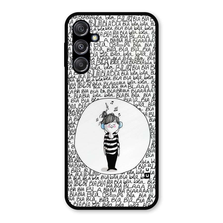Music And Bla Bla Metal Back Case for Galaxy M34 5G
