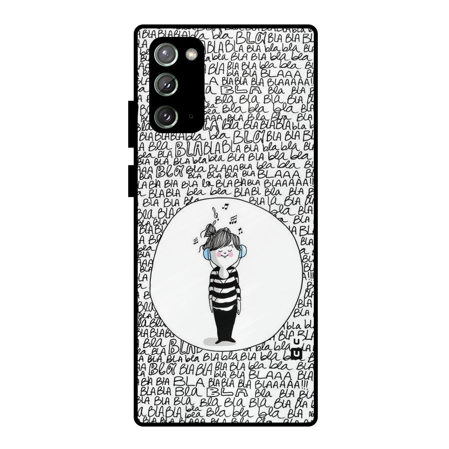 Music And Bla Bla Metal Back Case for Galaxy Note 20