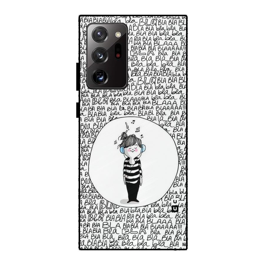 Music And Bla Bla Metal Back Case for Galaxy Note 20 Ultra