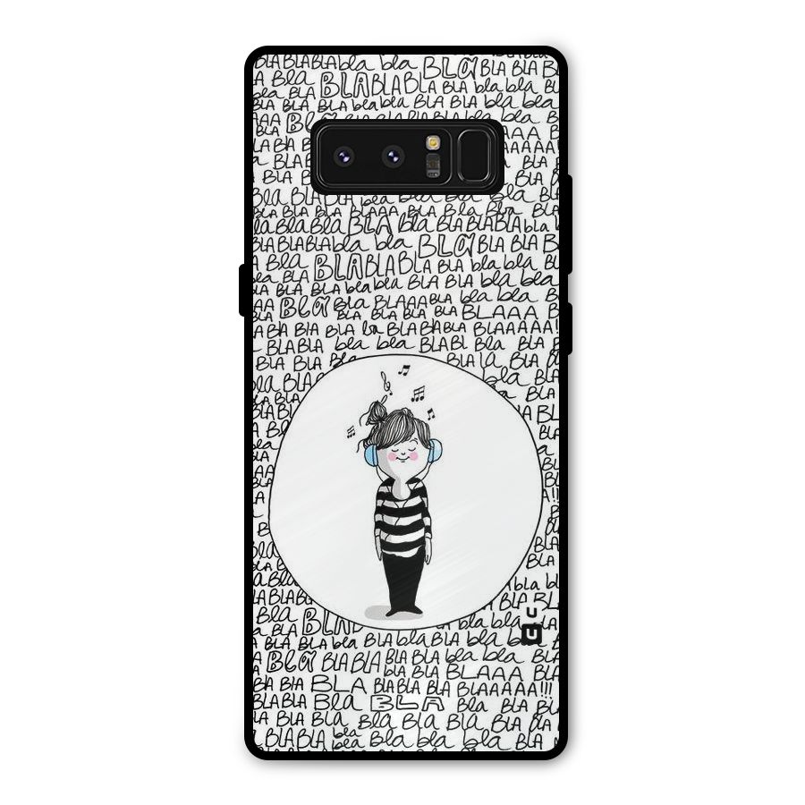 Music And Bla Bla Metal Back Case for Galaxy Note 8
