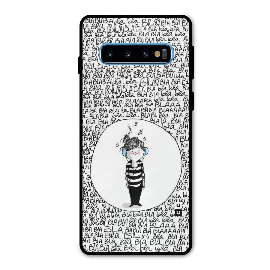 Music And Bla Bla Metal Back Case for Galaxy S10