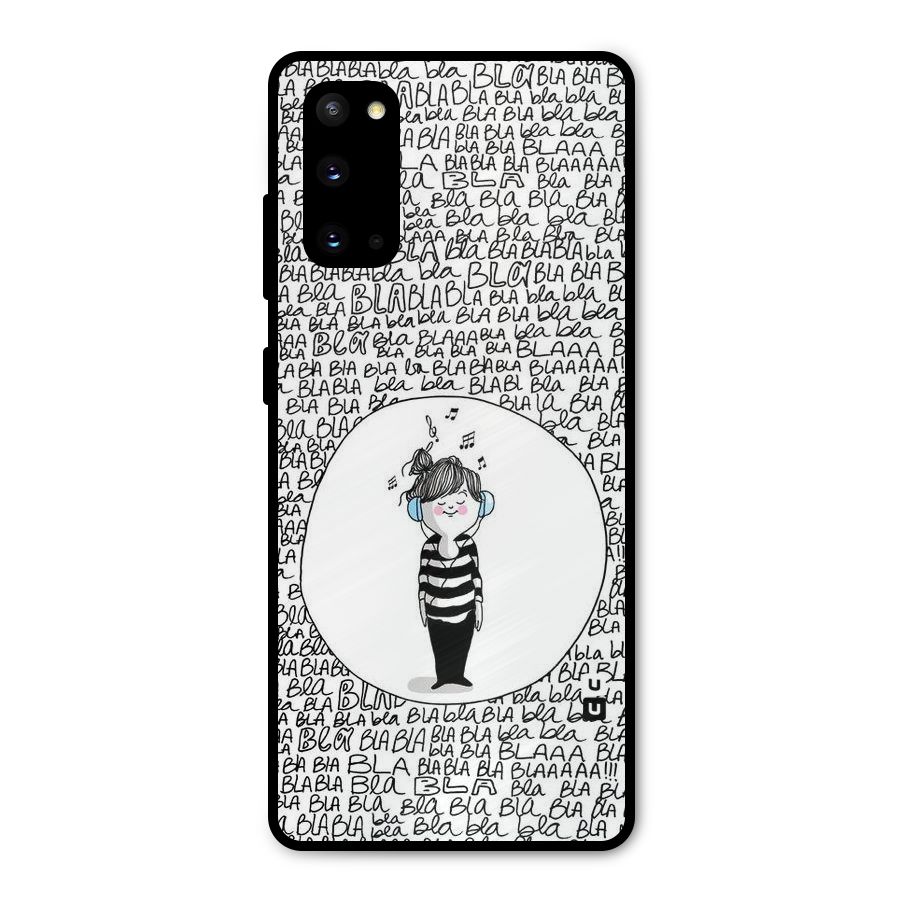 Music And Bla Bla Metal Back Case for Galaxy S20