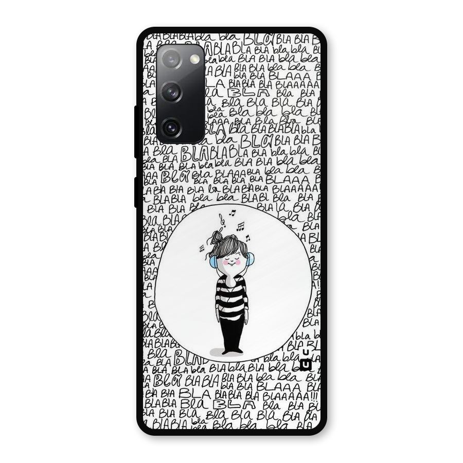 Music And Bla Bla Metal Back Case for Galaxy S20 FE