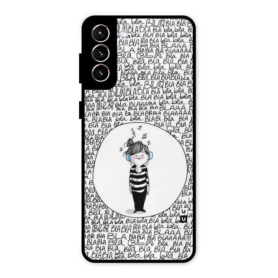 Music And Bla Bla Metal Back Case for Galaxy S21 Plus