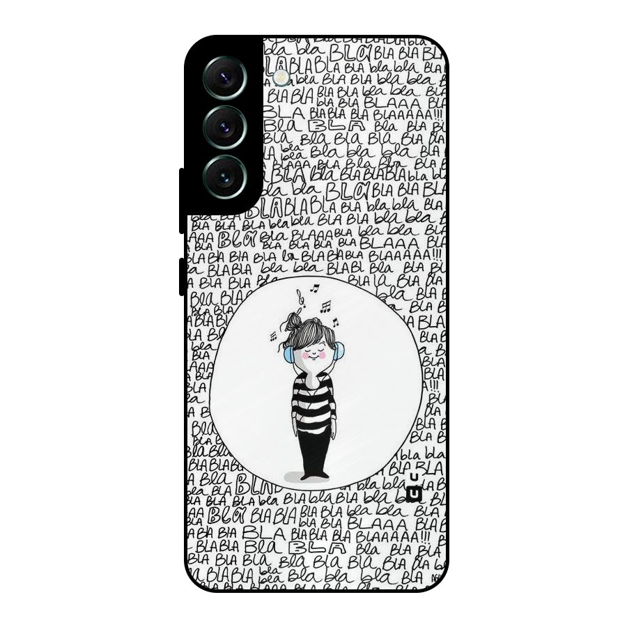 Music And Bla Bla Metal Back Case for Galaxy S22 Plus 5G